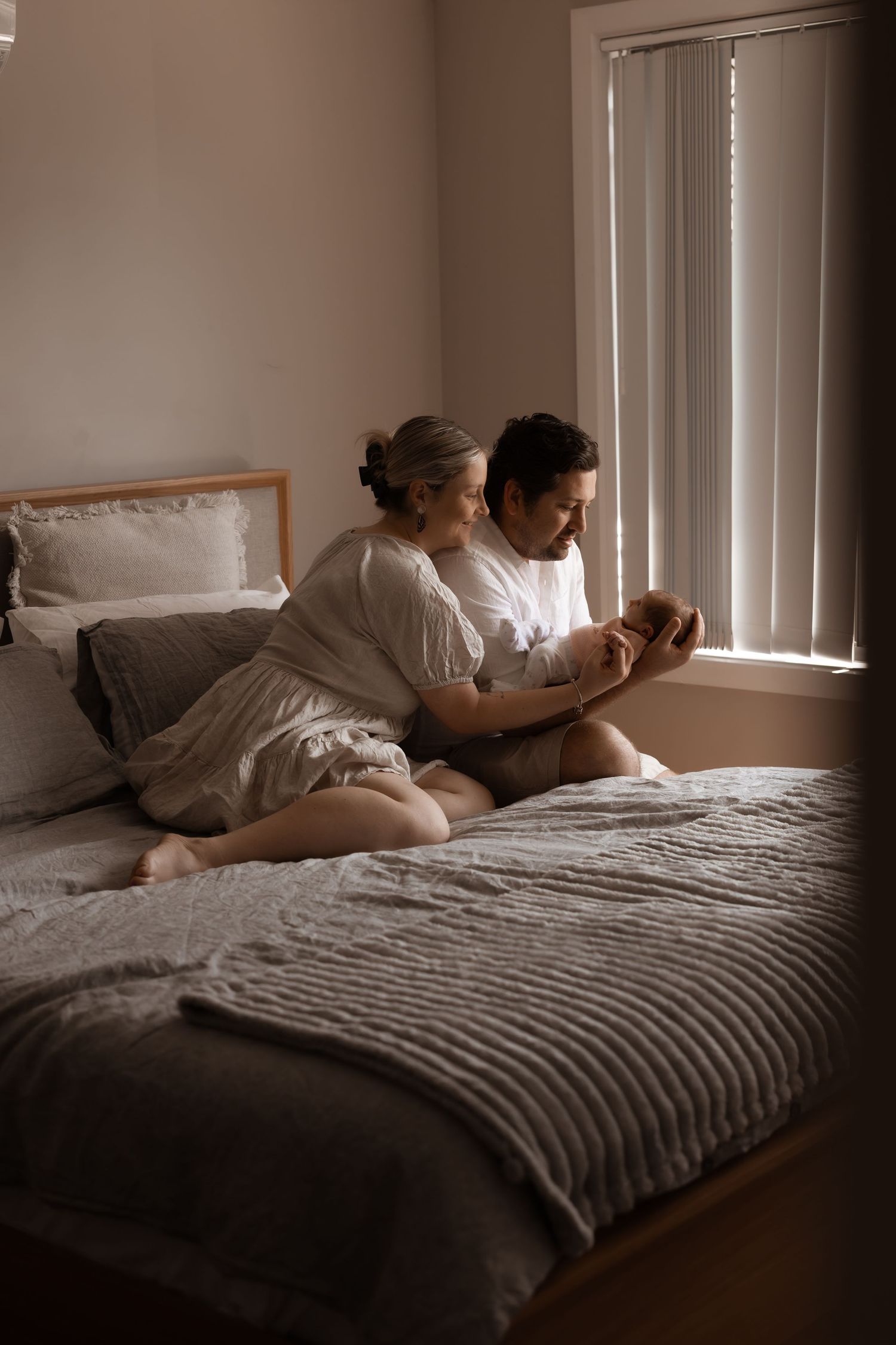 Cosy and warm newborn and milestone photography studio in Jervis Bay, capturing timeless, natural portraits of your growing family.