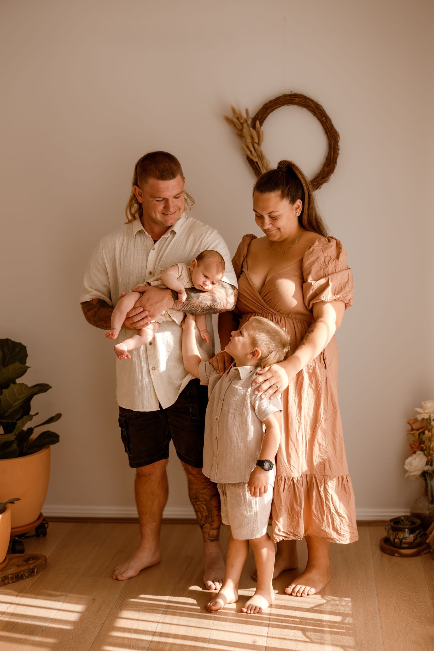 Cosy and warm newborn and milestone photography studio in Jervis Bay, capturing timeless, natural portraits of your growing family.