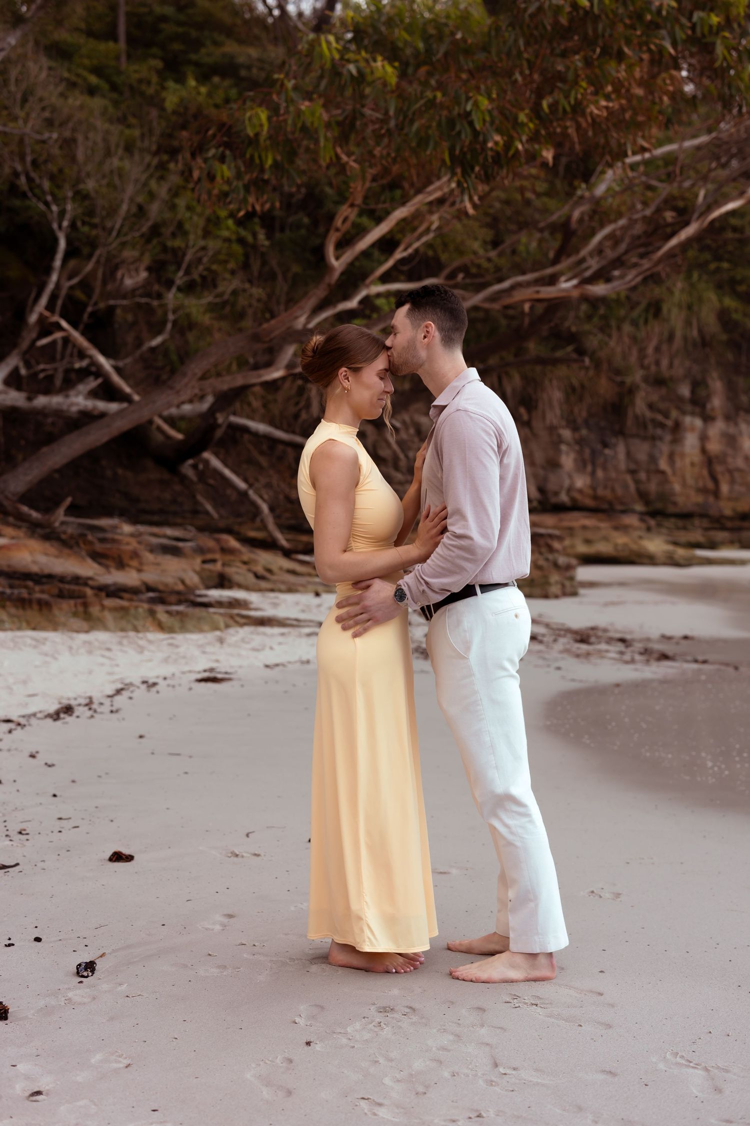 Authentic & Creative Photography in Jervis Bay capturing genuine connection against beautiful beach, bush and rainforest backdrops.