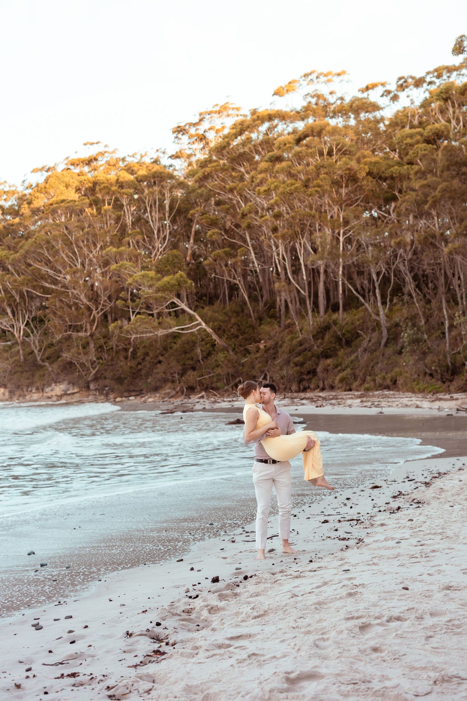Authentic & Creative Photography in Jervis Bay capturing genuine connection against beautiful beach, bush and rainforest backdrops.