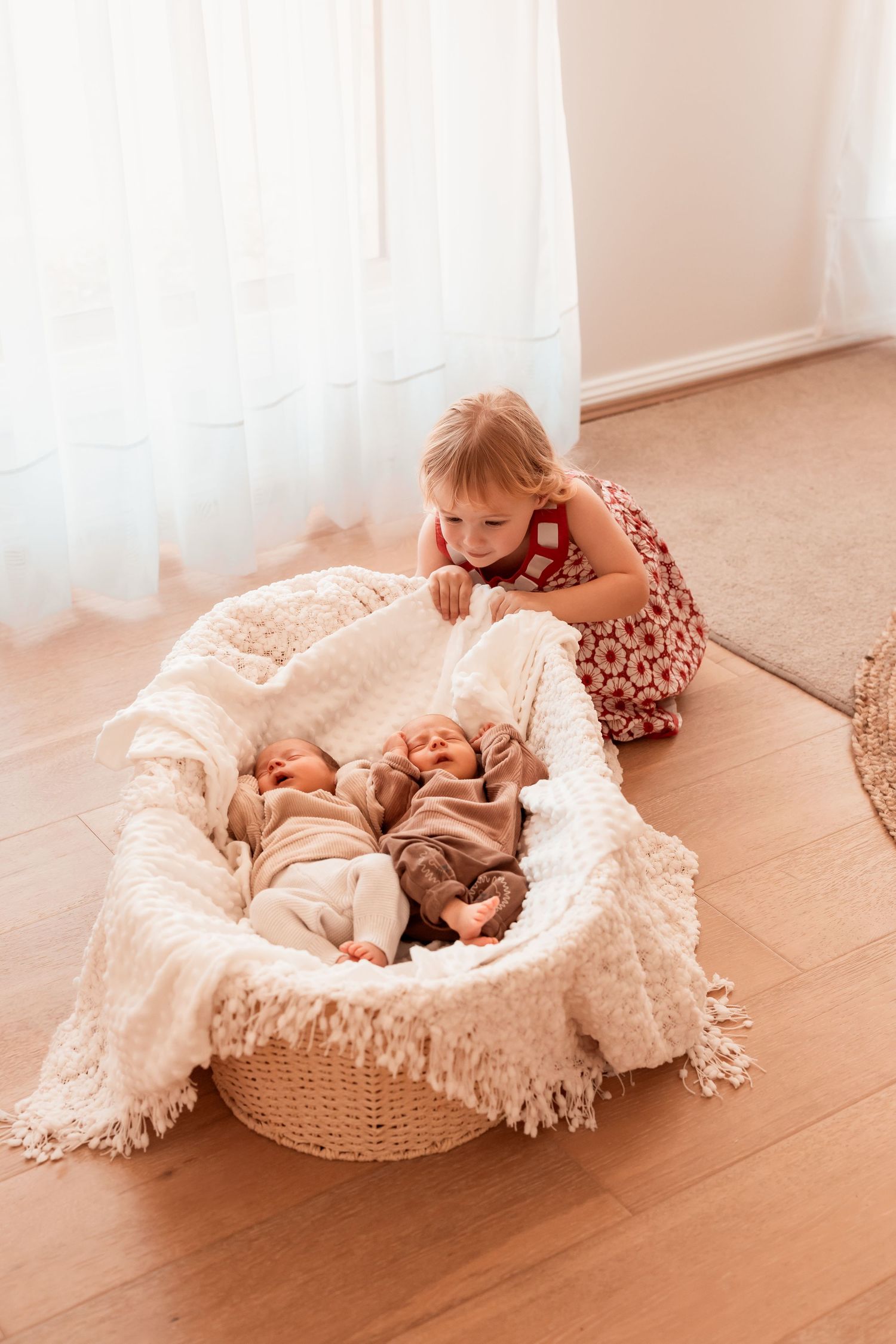 Cosy and warm newborn and milestone photography studio in Jervis Bay, capturing timeless, natural portraits of your growing family.