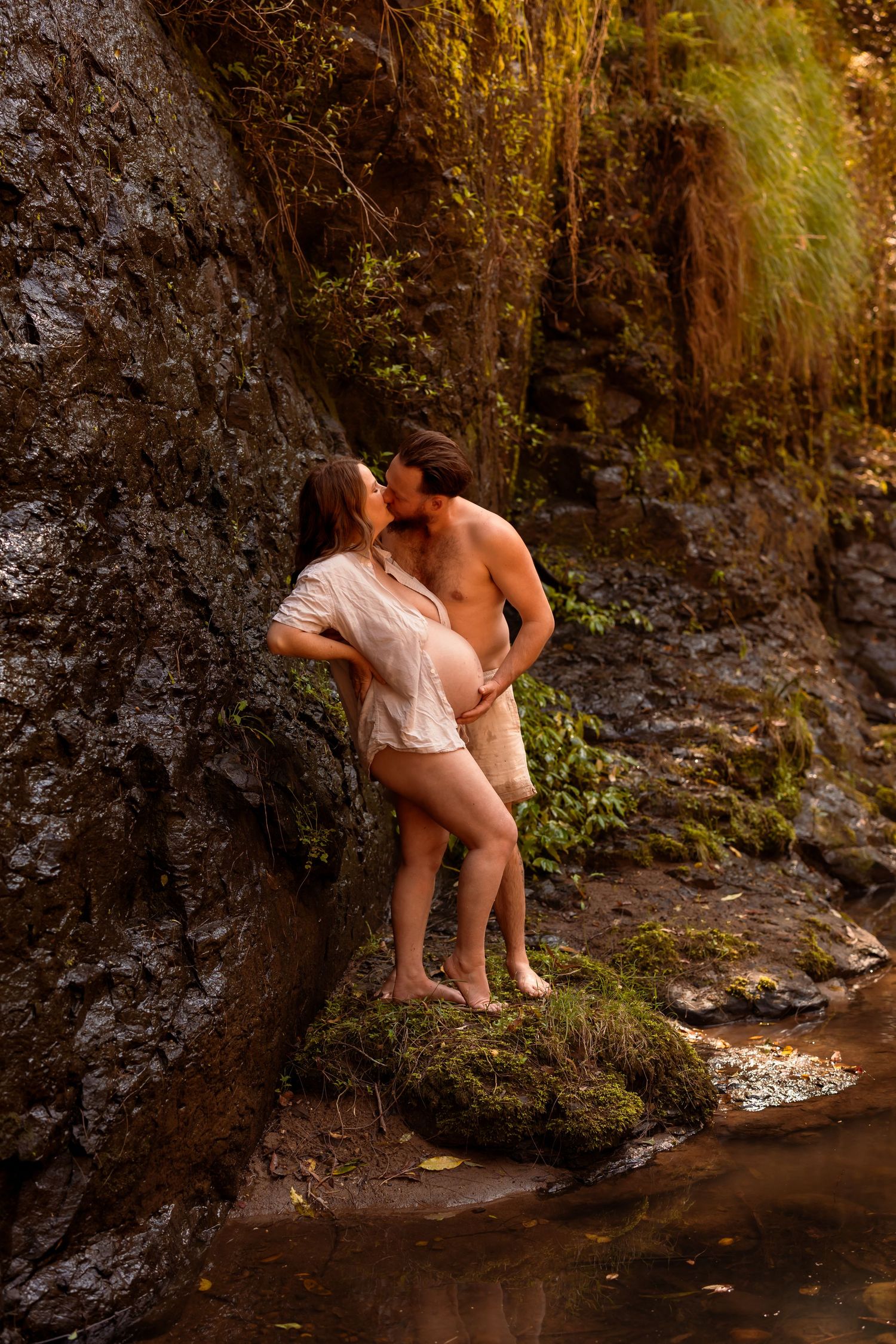 Authentic & Creative Photography in Jervis Bay capturing genuine connection against beautiful beach, bush and rainforest backdrops.