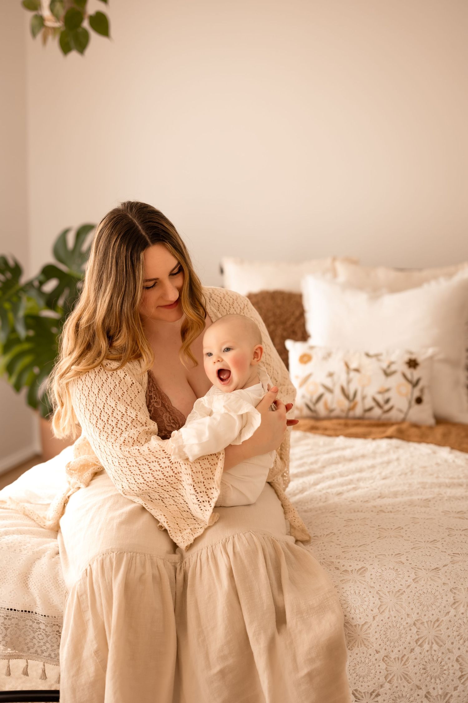 Cosy and warm newborn and milestone photography studio in Jervis Bay, capturing timeless, natural portraits of your growing family.