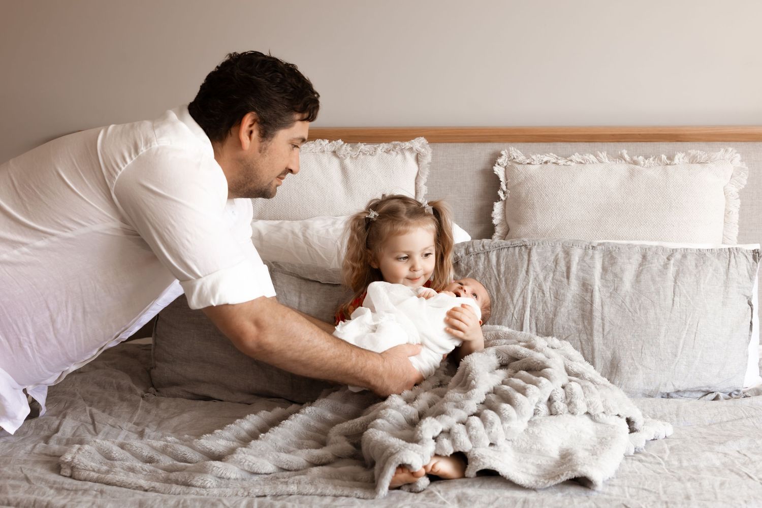 Cosy and warm newborn and milestone photography studio in Jervis Bay, capturing timeless, natural portraits of your growing family.