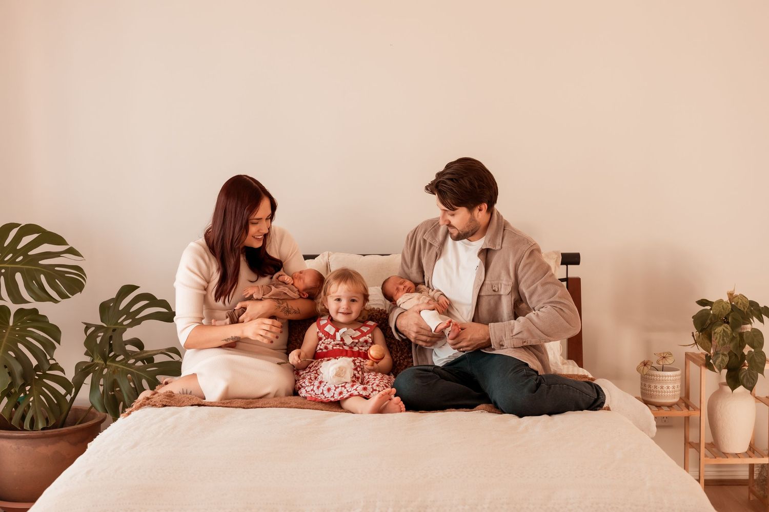 Cosy and warm newborn and milestone photography studio in Jervis Bay, capturing timeless, natural portraits of your growing family.