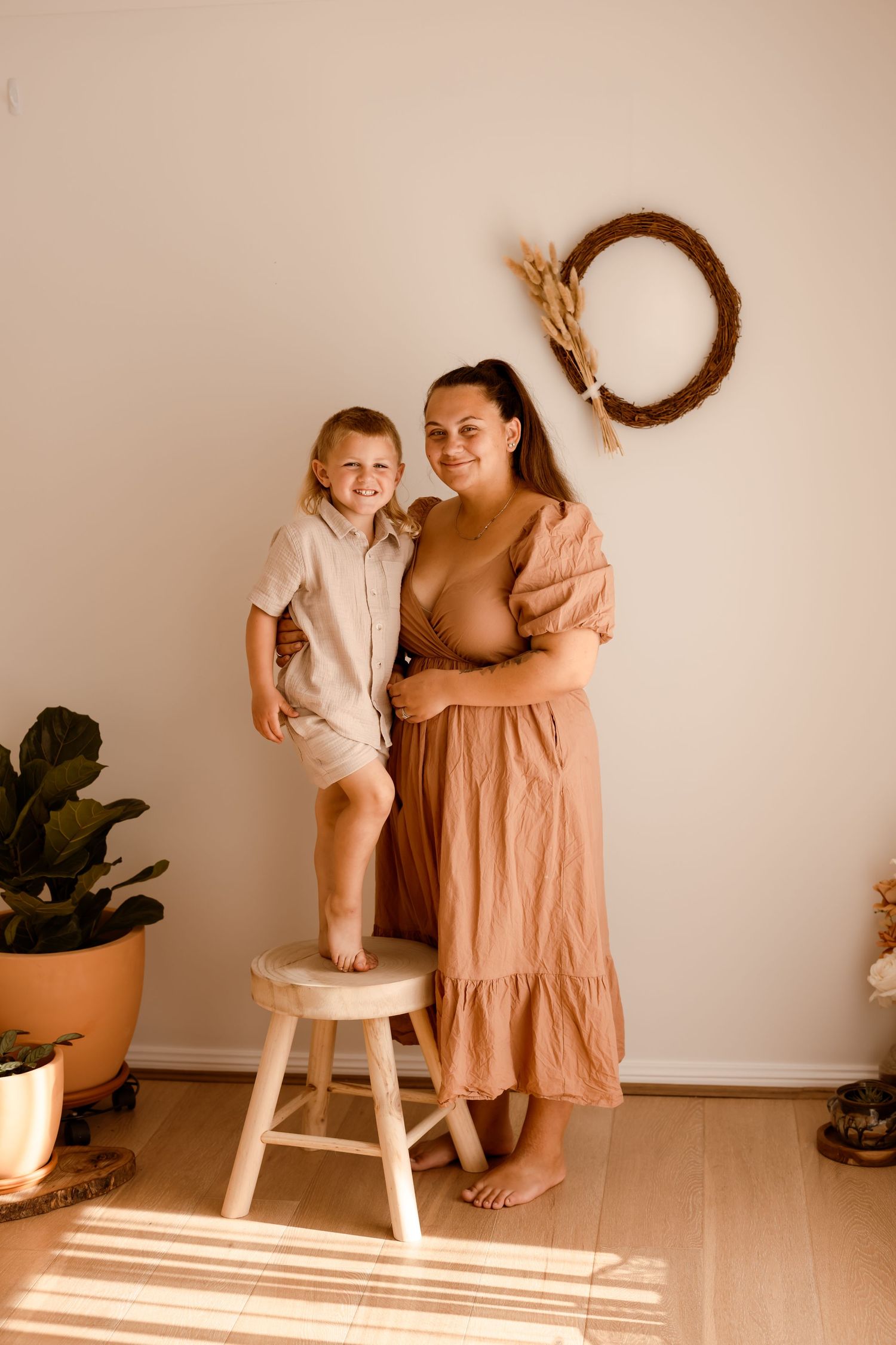 Cosy and warm newborn and milestone photography studio in Jervis Bay, capturing timeless, natural portraits of your growing family.