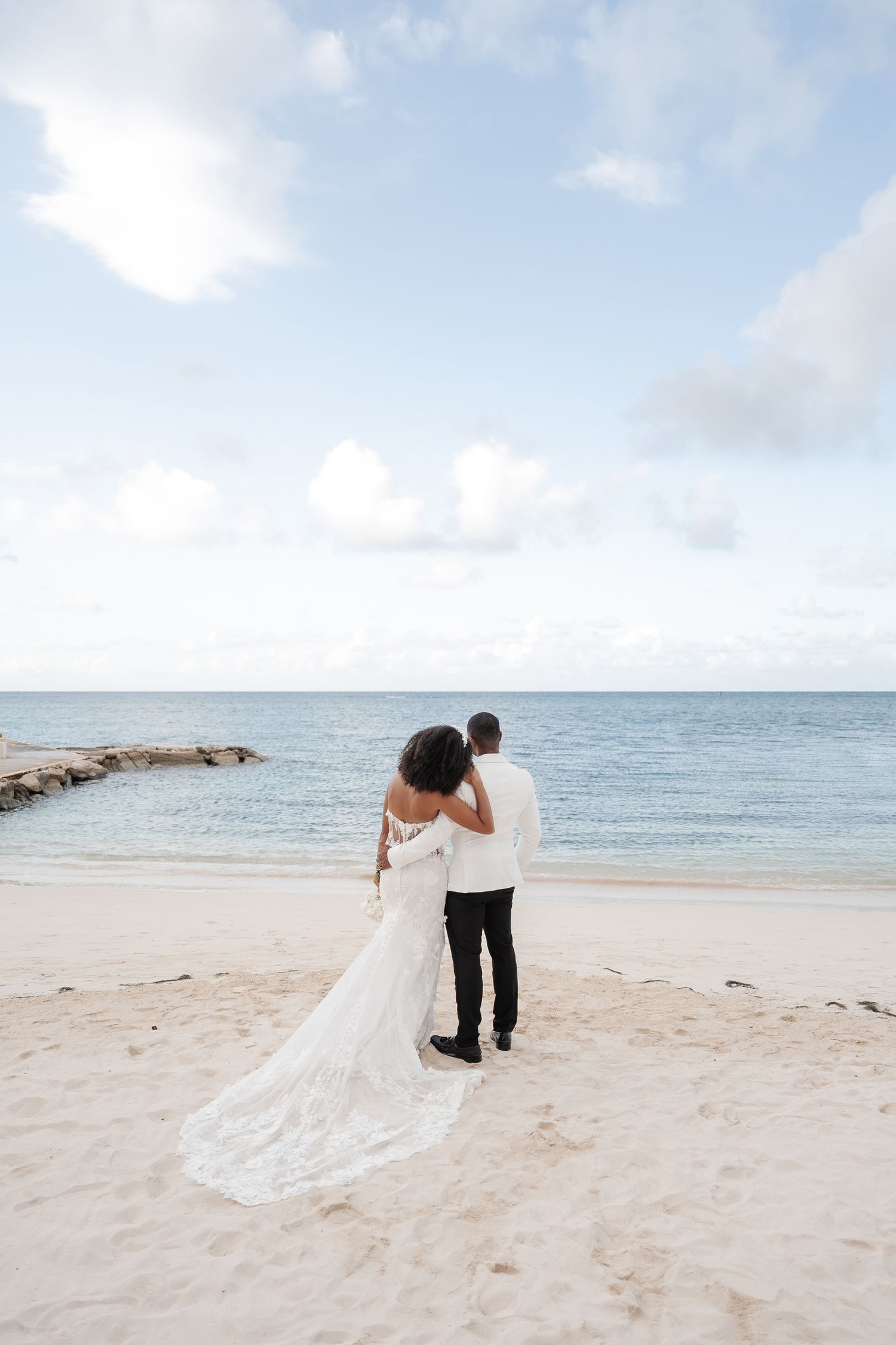 Luxury Jamaica villa wedding photography bride and groom Montego Bay