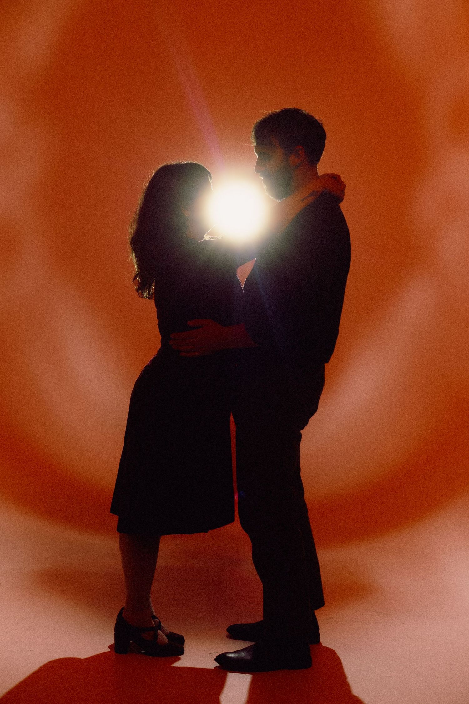 A couples silhouette