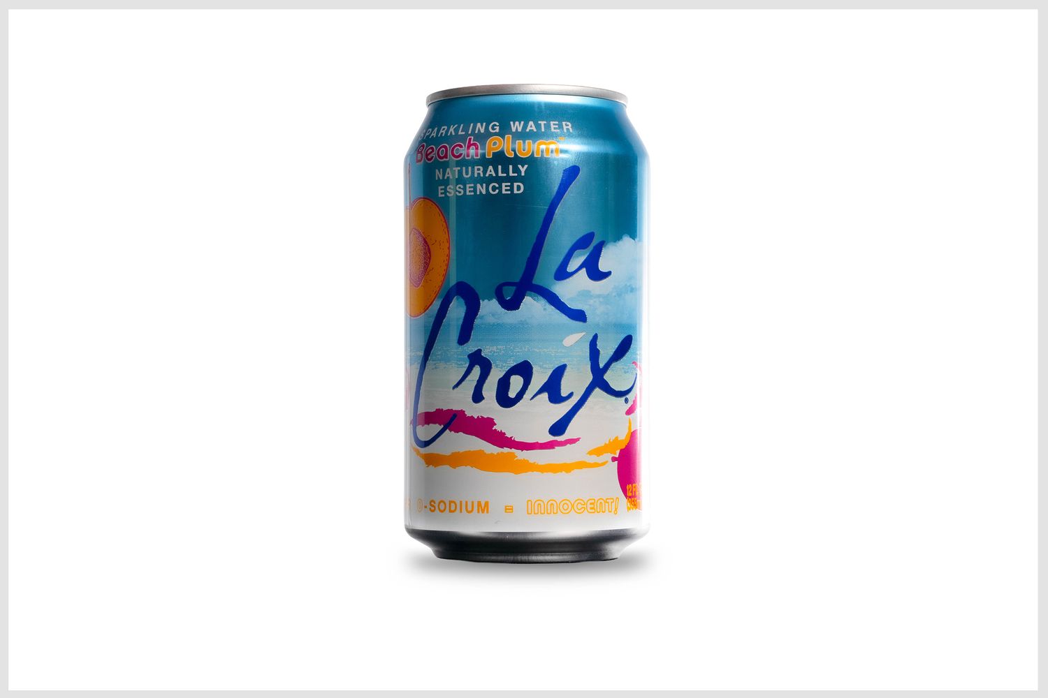 Sparkling water can photographed with clean lighting and crisp reflections.