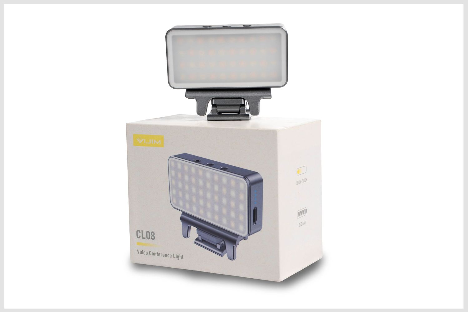 Professional studio image of a camera streaming light for creators.