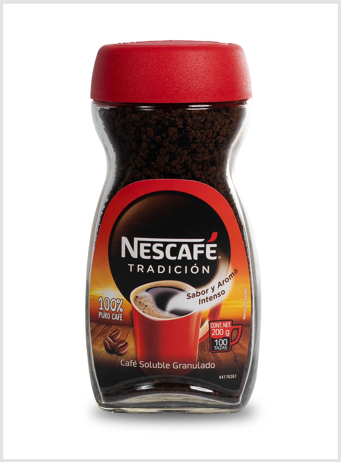 Coffee jar photographed in studio for advertising and e-commerce.