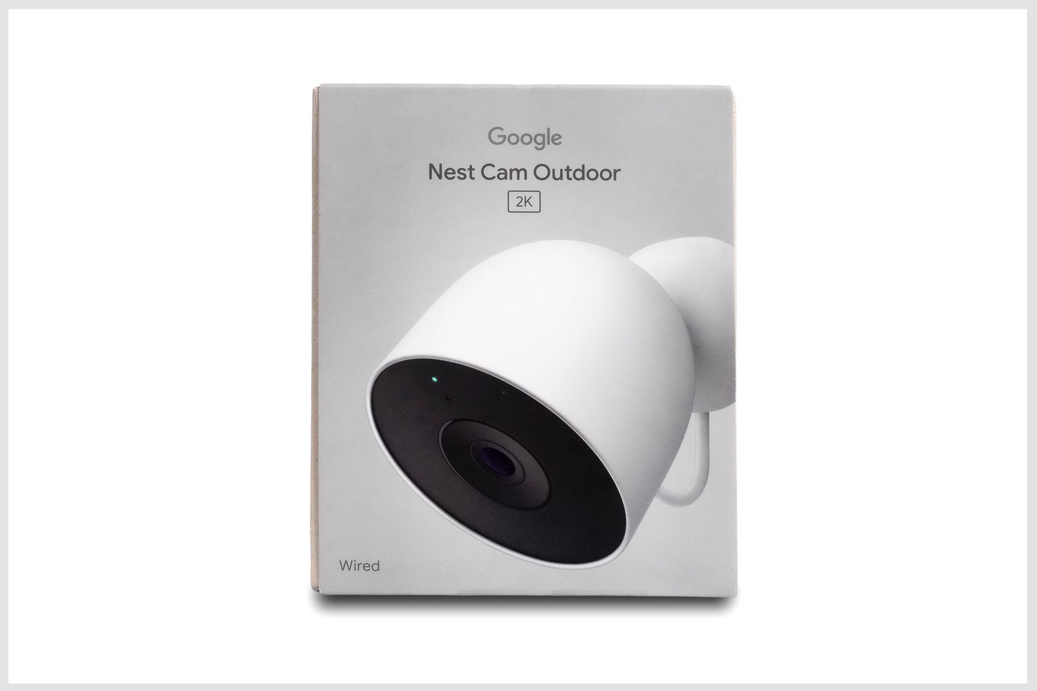 Security camera retail box photographed for e-commerce presentations.