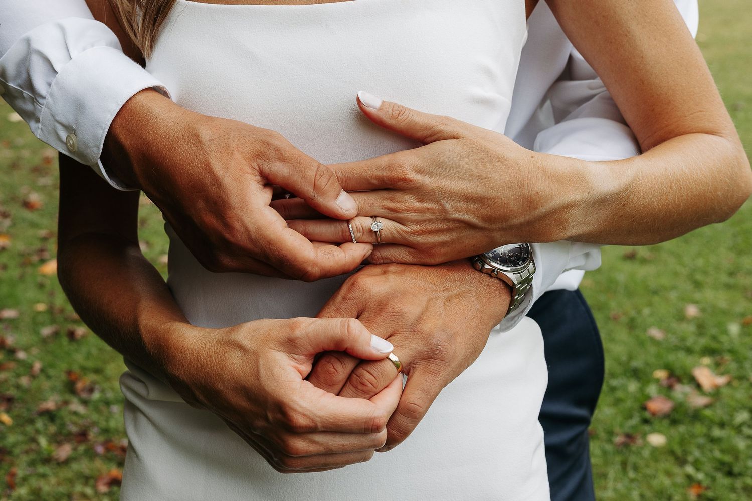 Holding rings elopement session