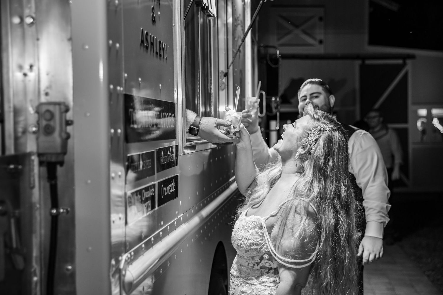 wedding reception, ice cream truck