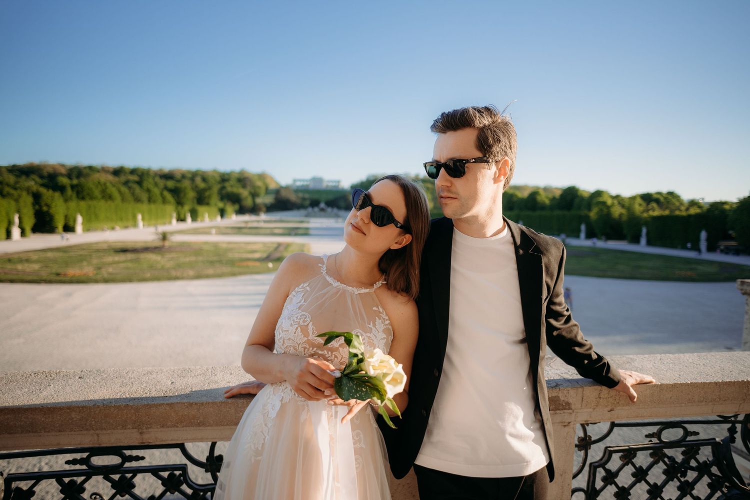 Editorial storytelling wedding photography in Vienna city light