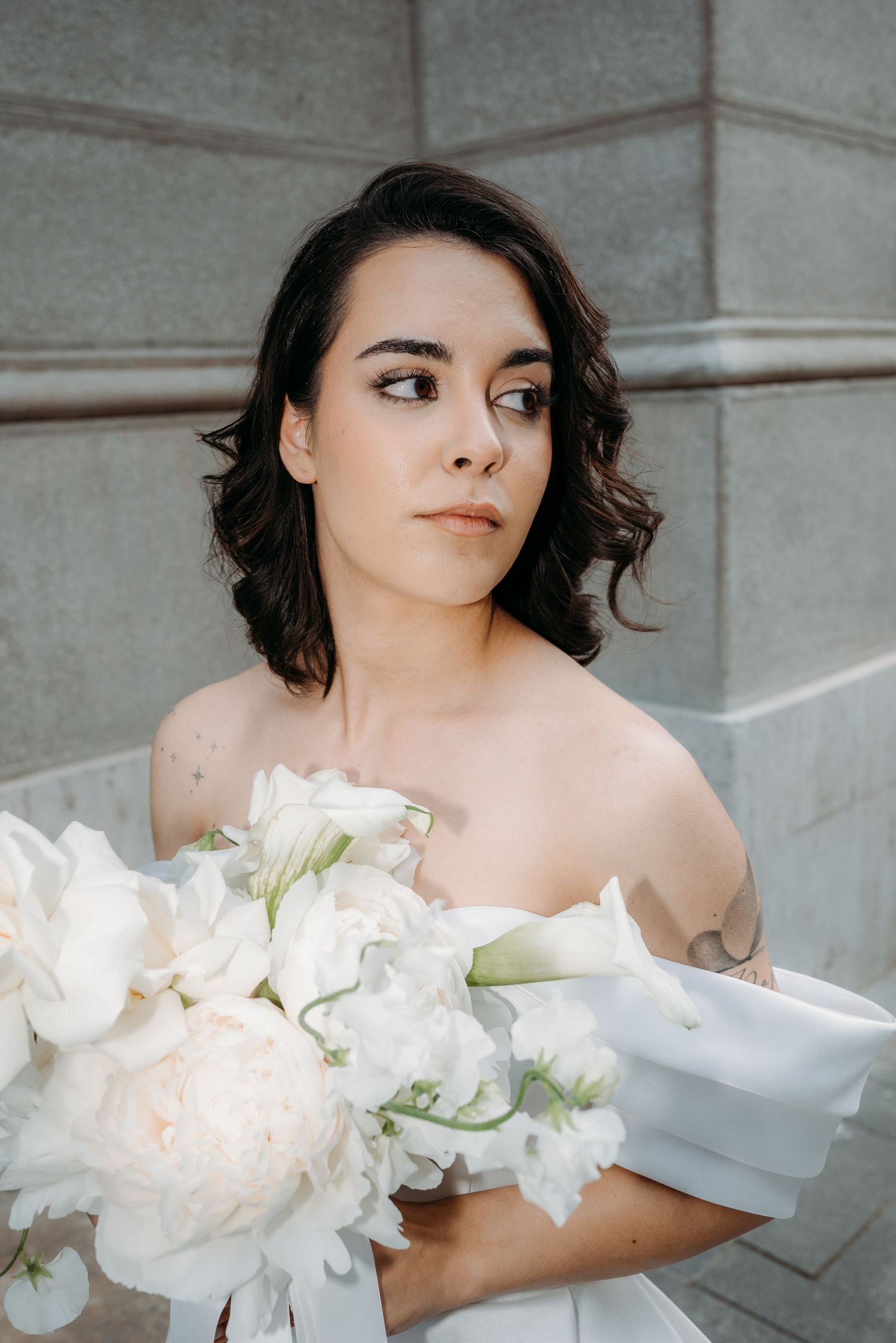 Romantic editorial couple portraits with cinematic composition