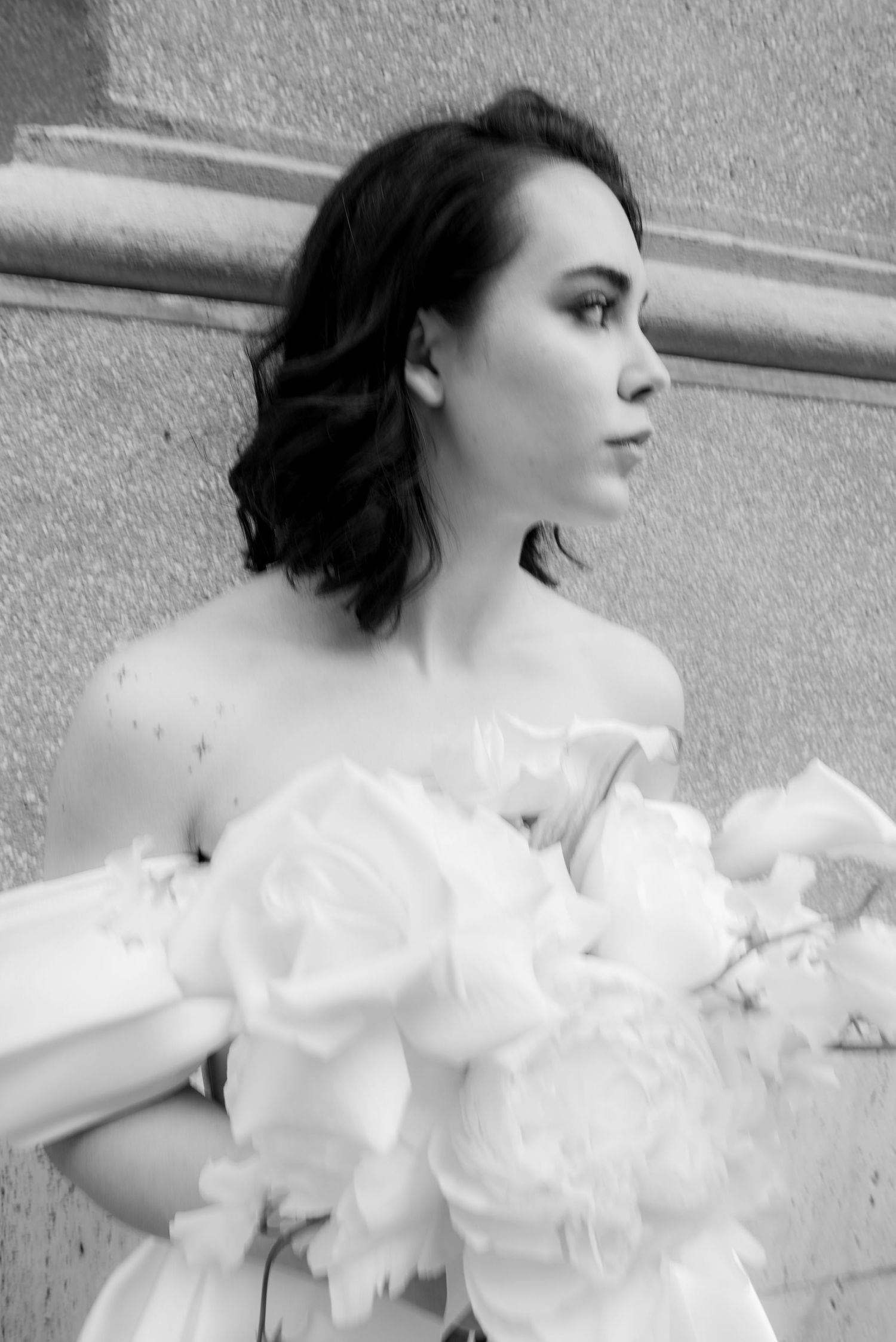 Elegant editorial bridal portraits with natural soft light