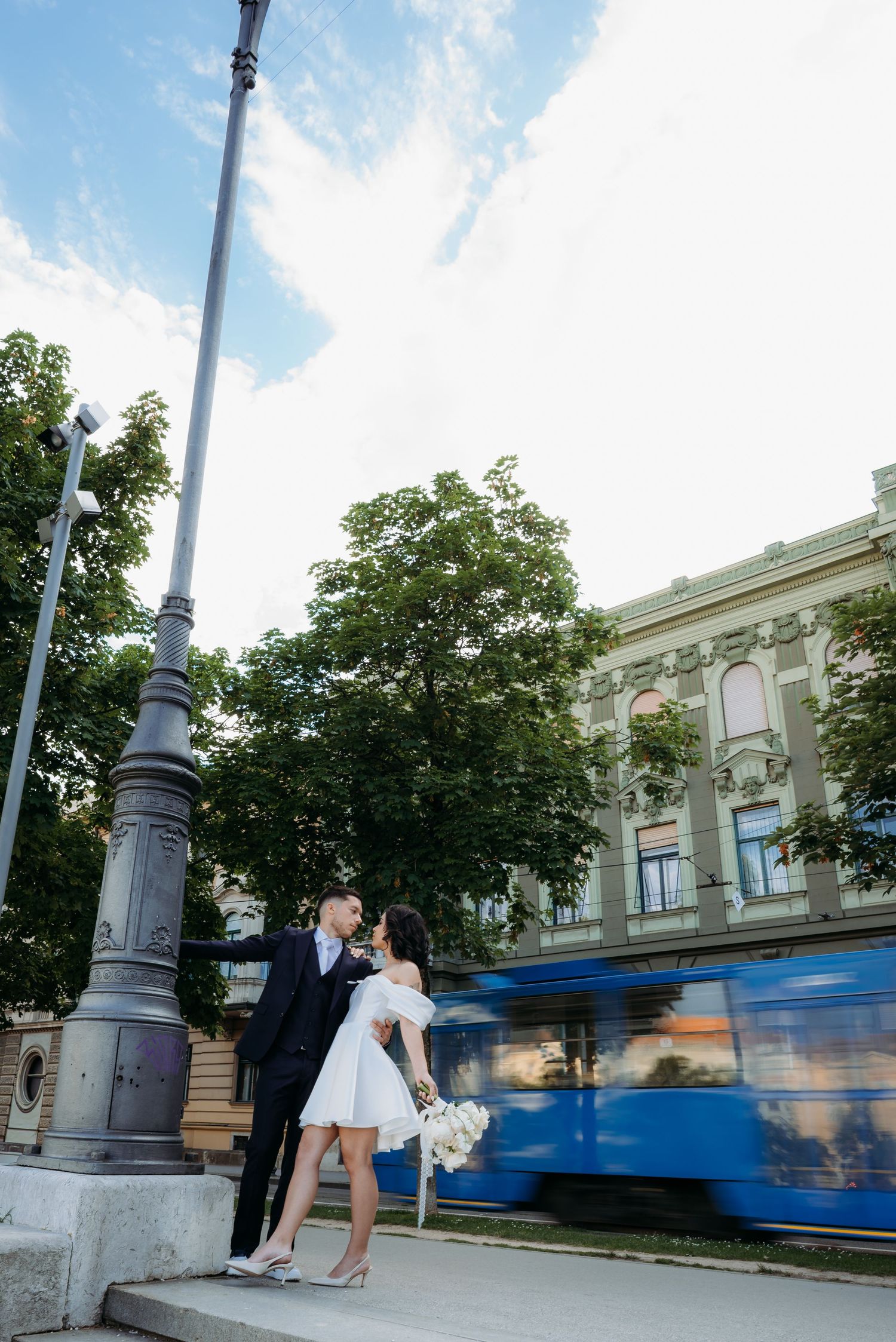 Elegant destination wedding storytelling in Zagreb city setting