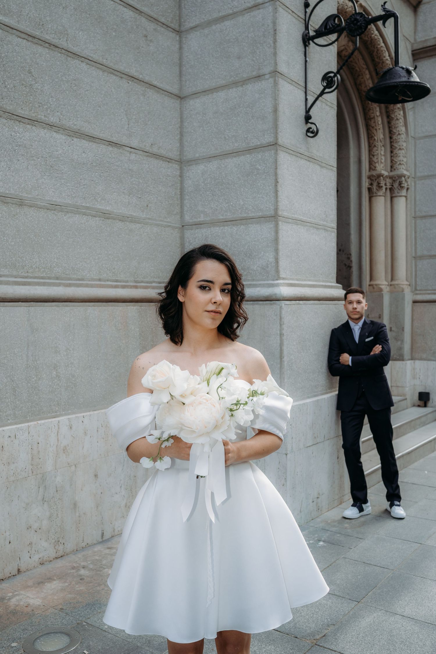 Romantic elopement storytelling in Zagreb with elegant styling