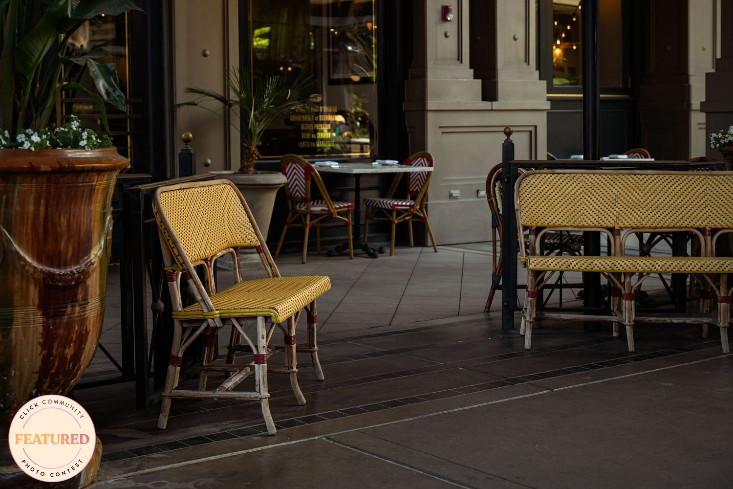 Santana Row benches. Click Community blog feature. Tracey Richvalsky, Rhythm In Light Photography