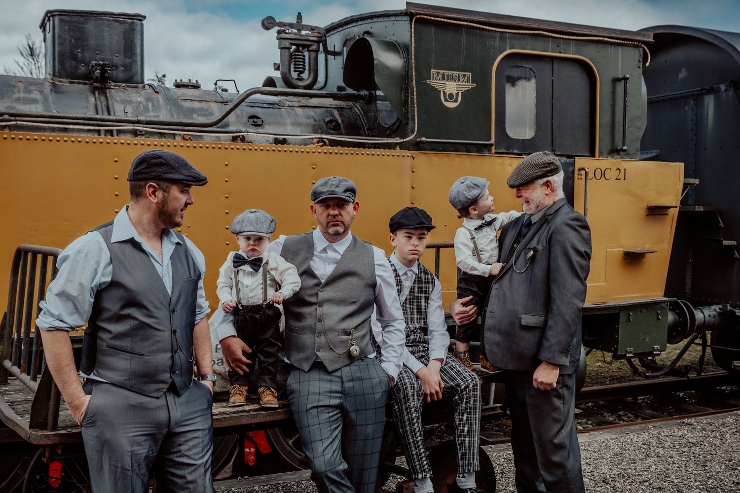 Familiefotoshoot peaky blinders style