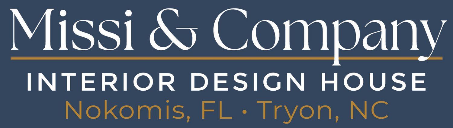 Professional logo for Missi & Company Interior Design House with locations in Nokomis, FL and Tryon, NC.