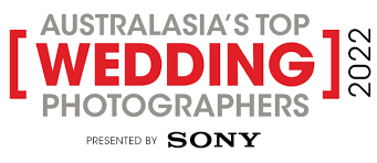 Official Sony-sponsored logo for Australasia's Top Wedding Photographers 2022 awards.