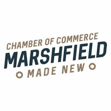 Simple angled logo design for Marshfield Chamber of Commerce with 