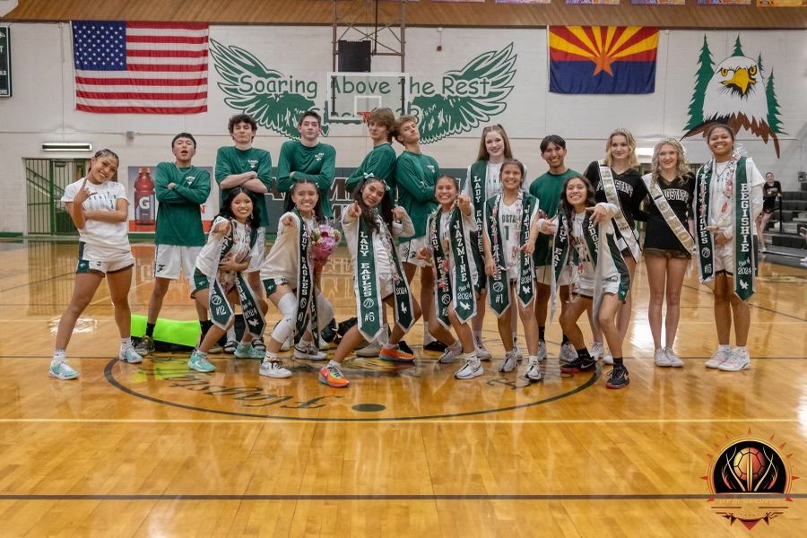 2024 FHS Senior Night and 17 seniors group photo.