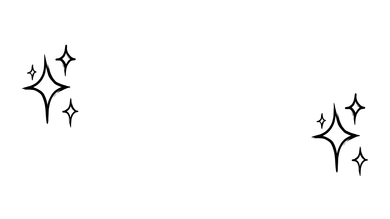 Two sparkle star icons arranged on plain white background.