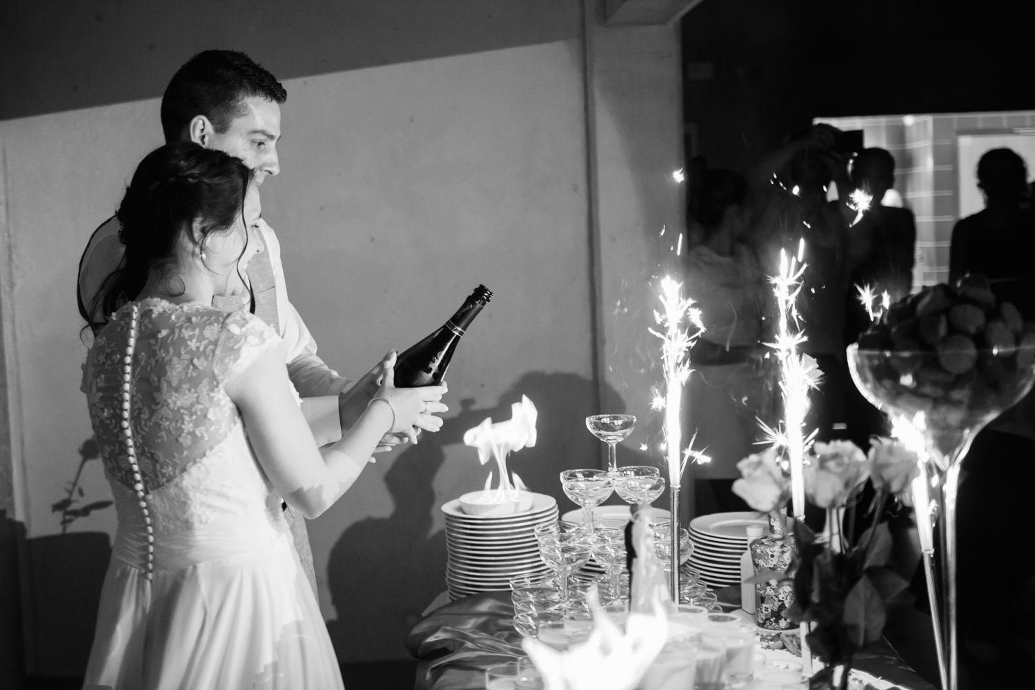 Mariage champagne Feu