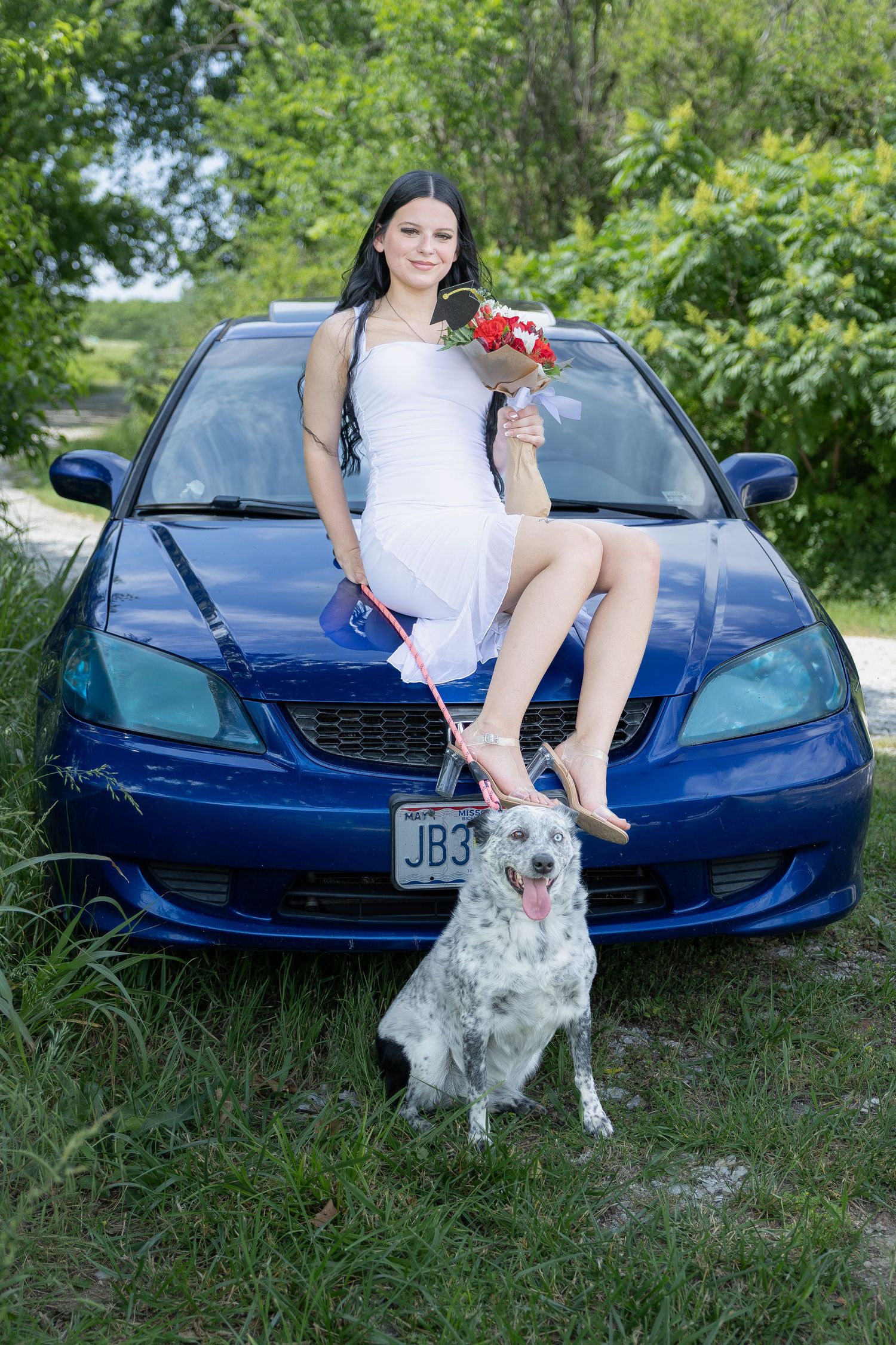 High school senior portrait at golden hour with natural posing, genuine smiles, and timeless editing in Southwest Missouri.