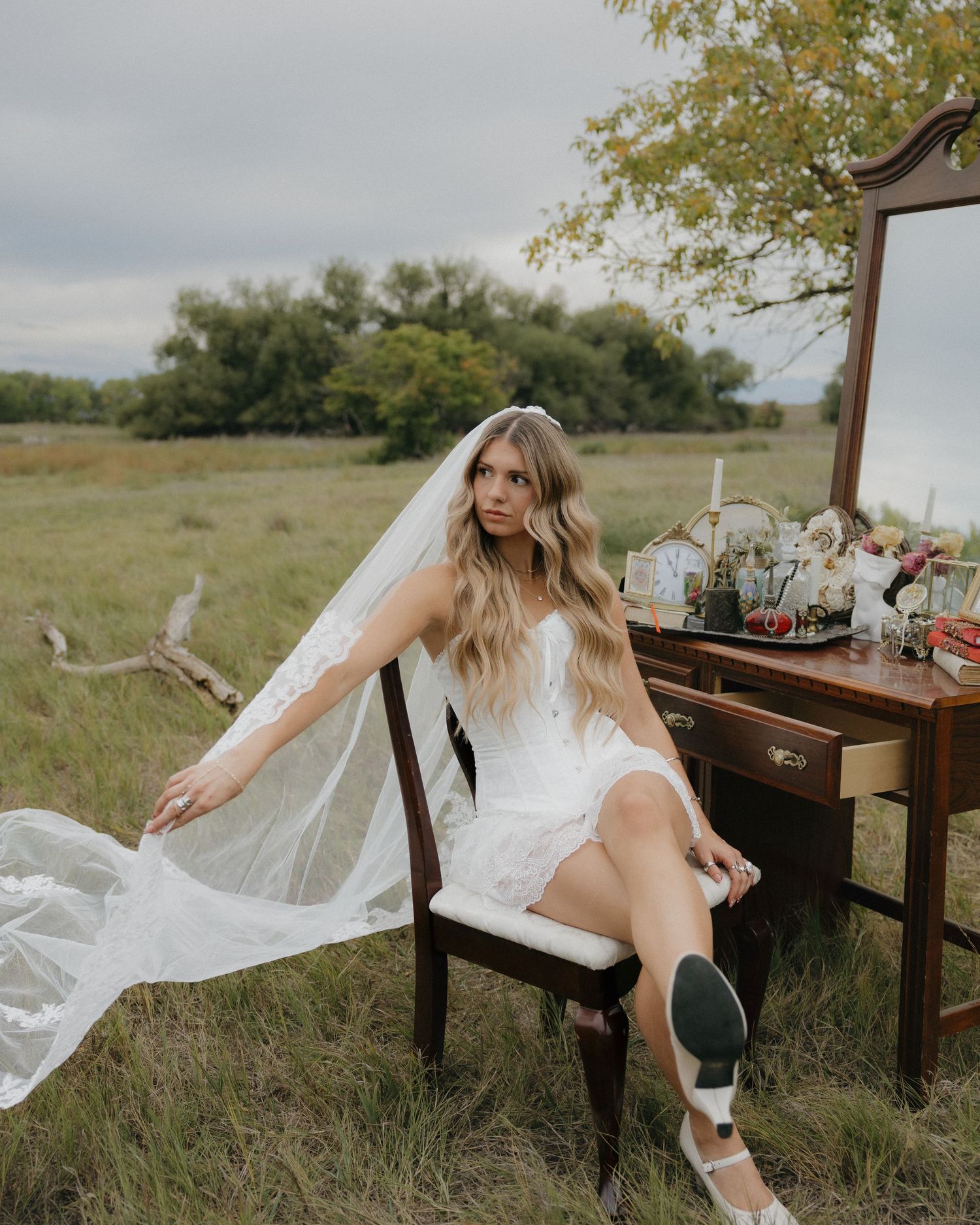 Luxury bridal detail photography featuring delicate accessories and warm light
