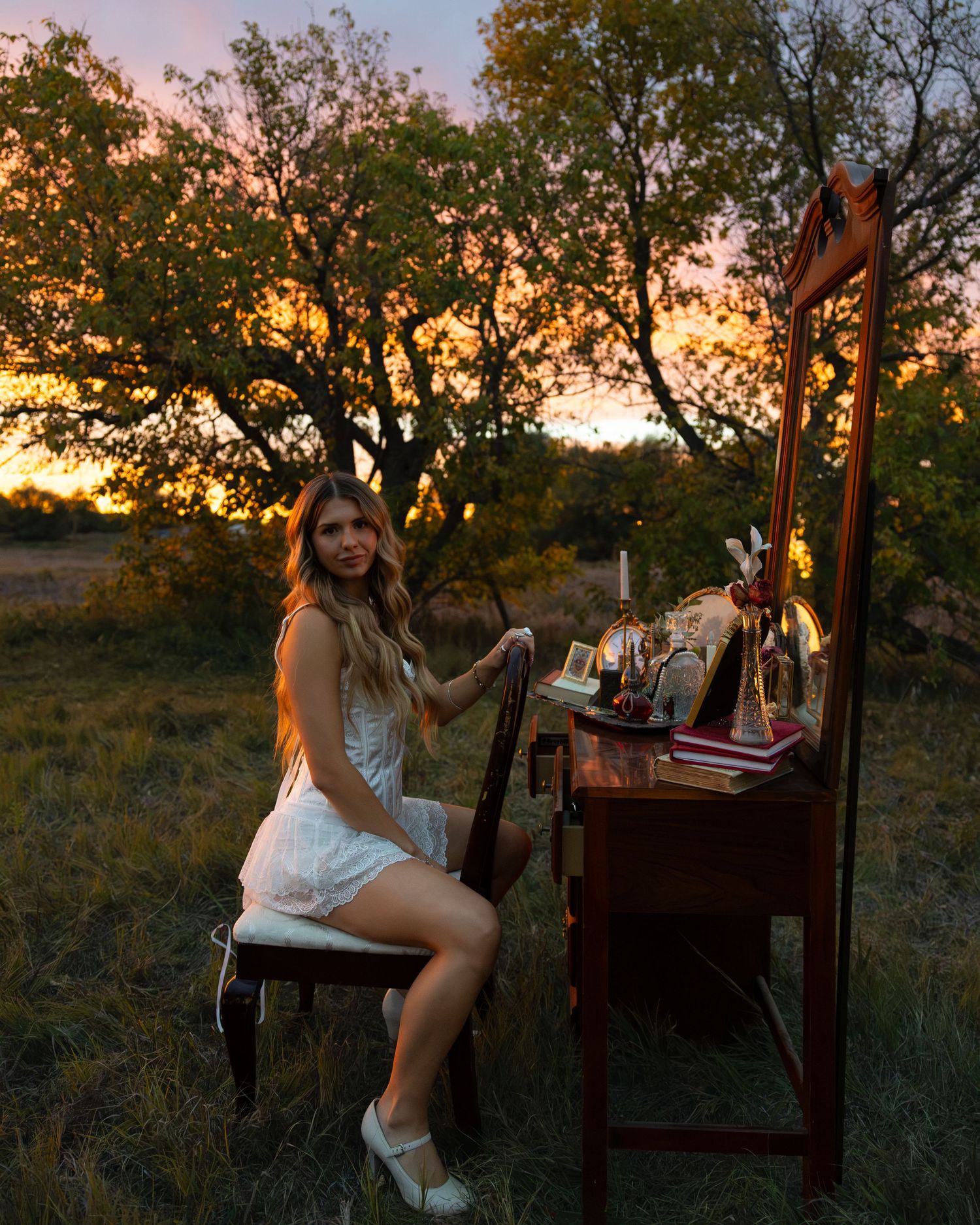 Artistic bridal photography highlighting elegant wedding-day styling