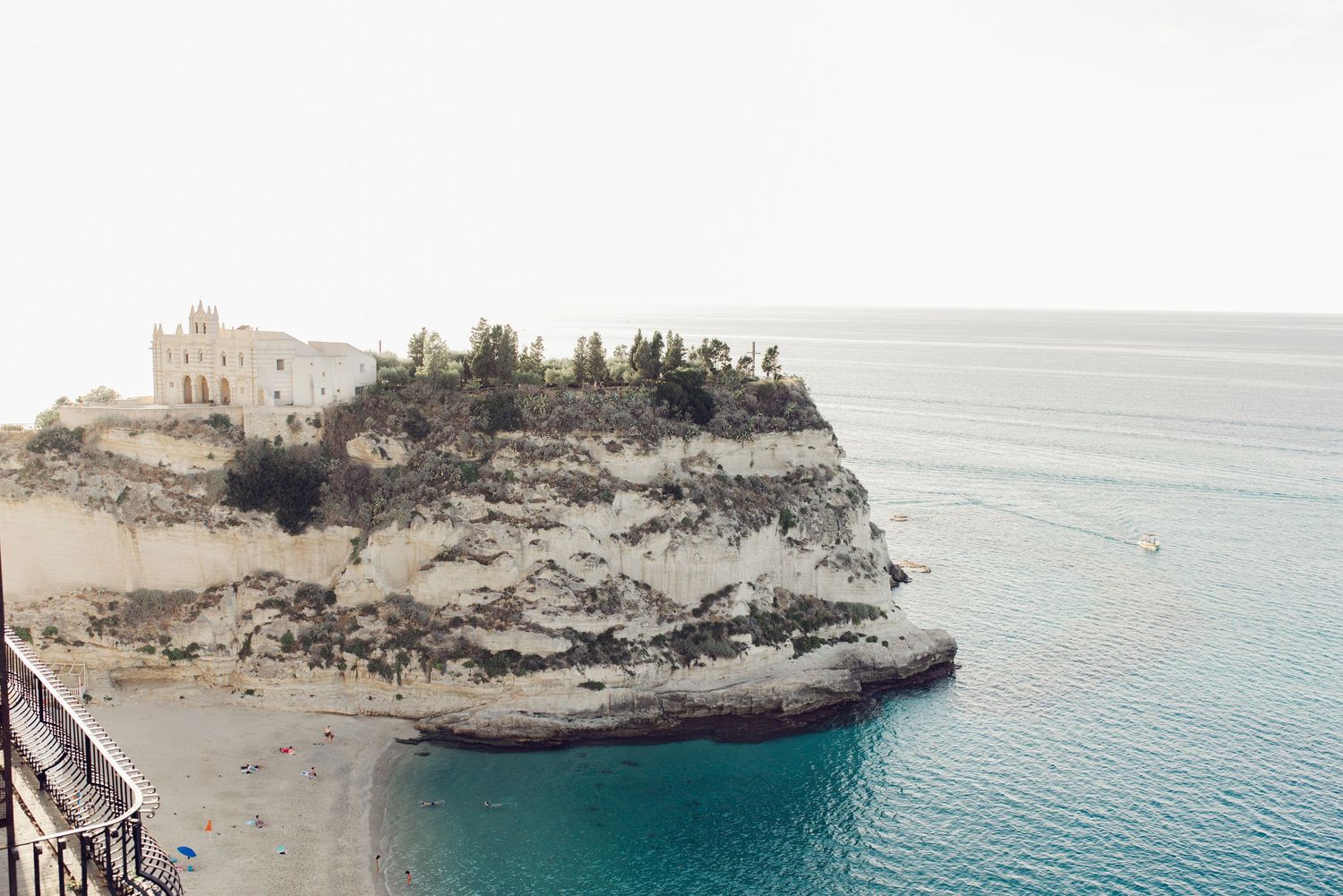 Santa Maria dell'Isola overlooking the sea in Tropea, Calabria