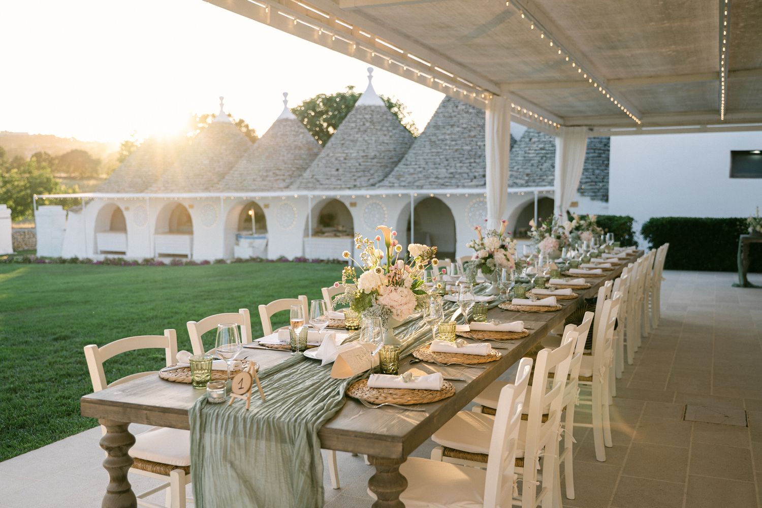 Destination wedding photography in Alberobello, Puglia, captured in digital with a clean and elegant visual style.