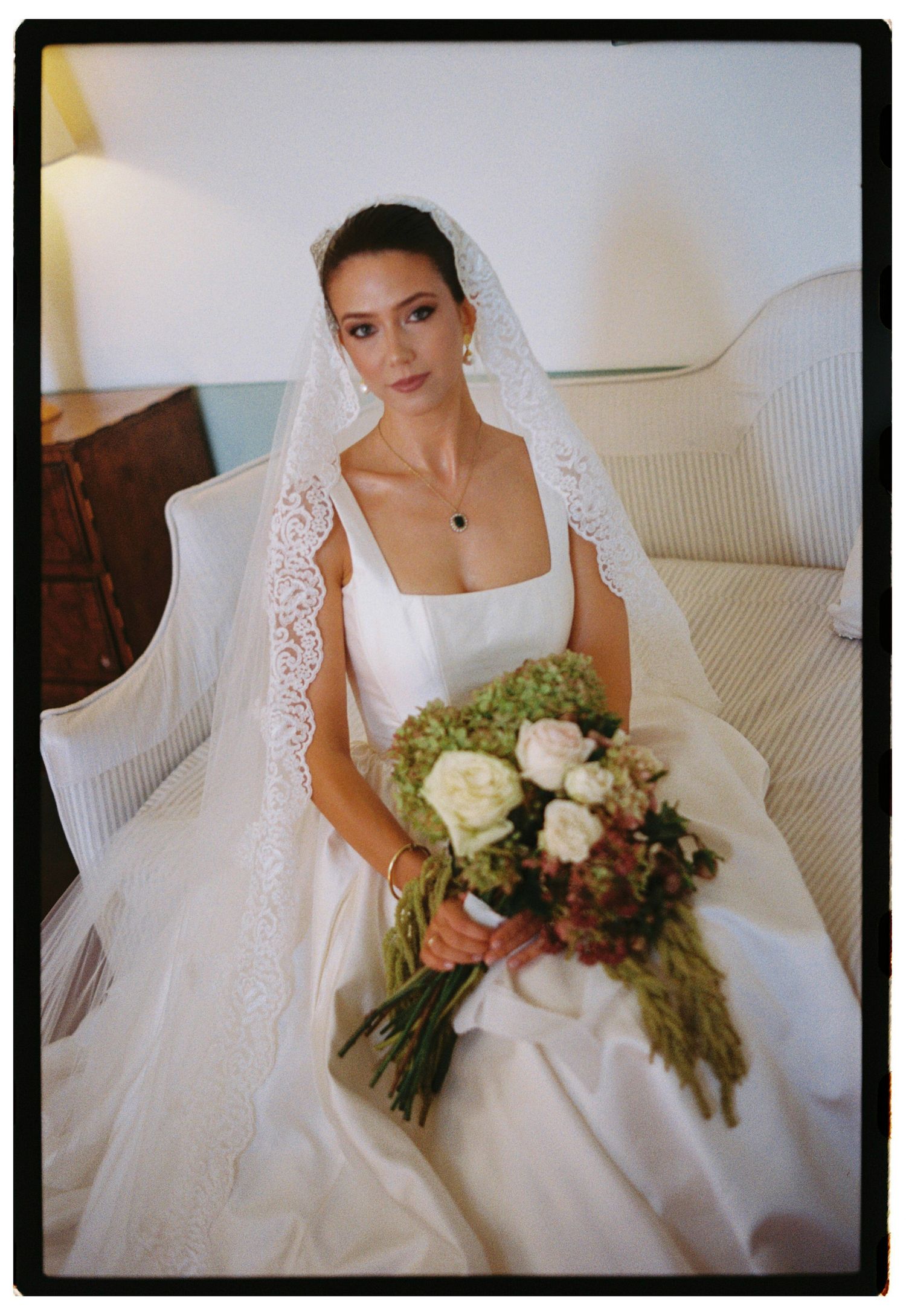 35mm film wedding photography from Lucca, Tuscany, with soft tones, texture, and a timeless wedding atmosphere.