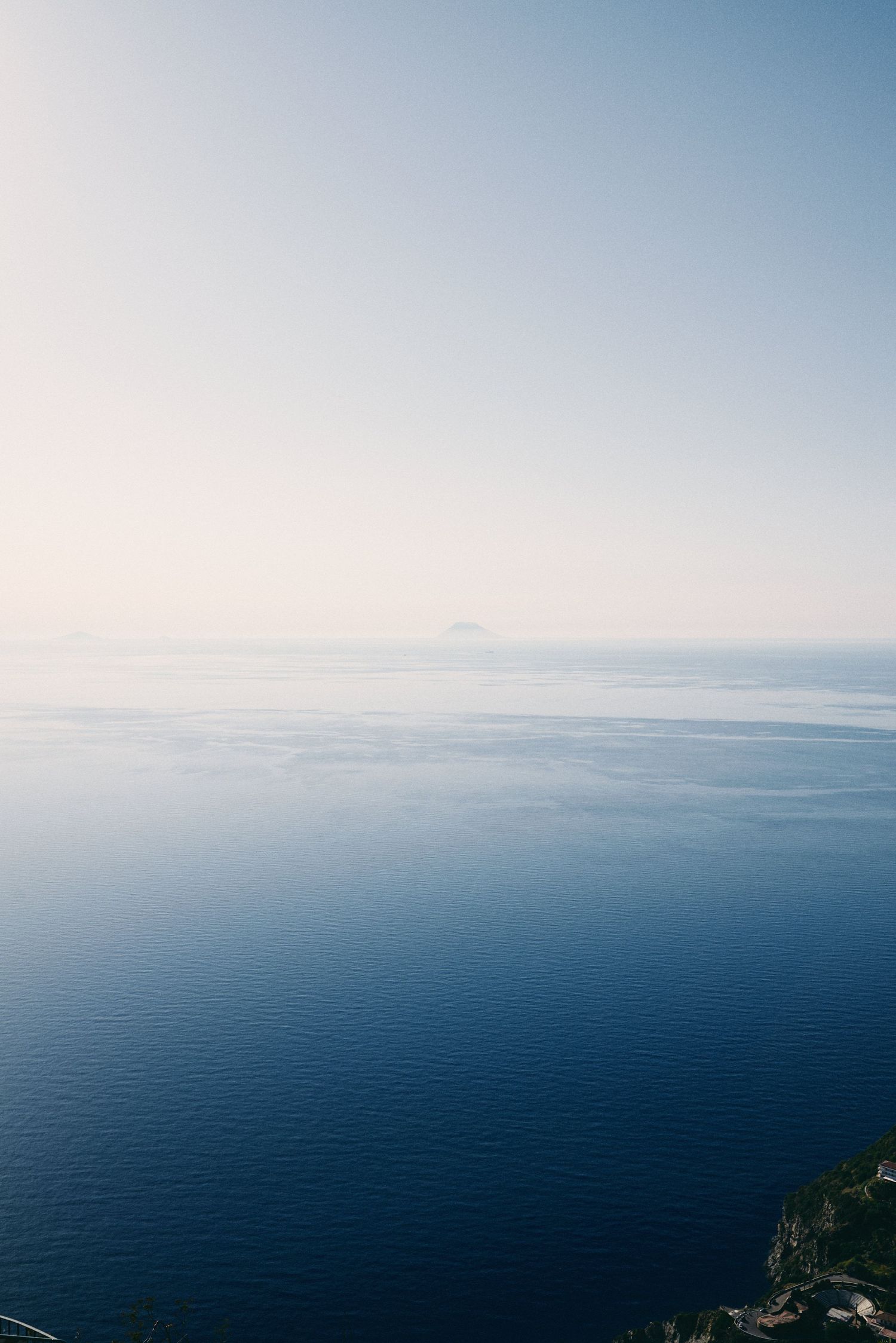 View across the Tyrrhenian Sea from the coast of Calabria