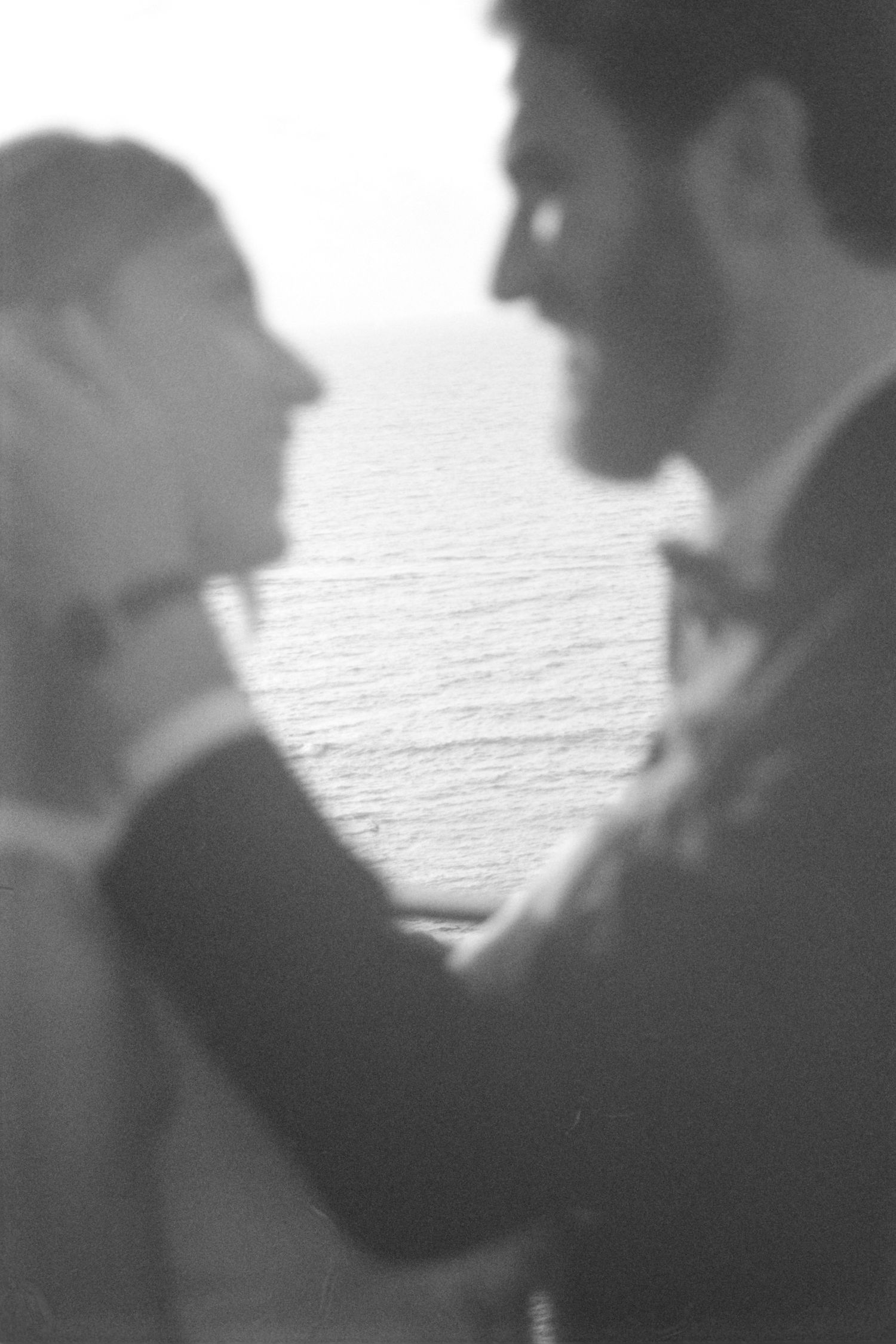 Giulia and Metz photographed on expired black and white 35mm slide film