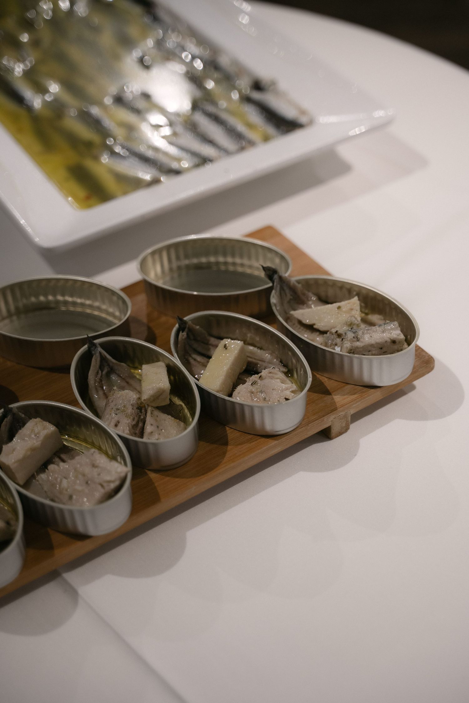 Mediterranean seafood dishes prepared for wedding guests