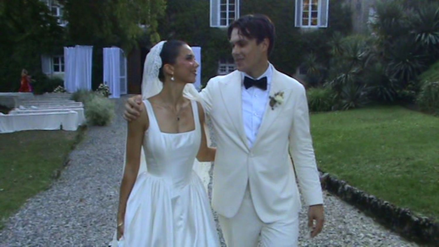 Couple captured on VHS during their wedding day with a raw and nostalgic analog feel.