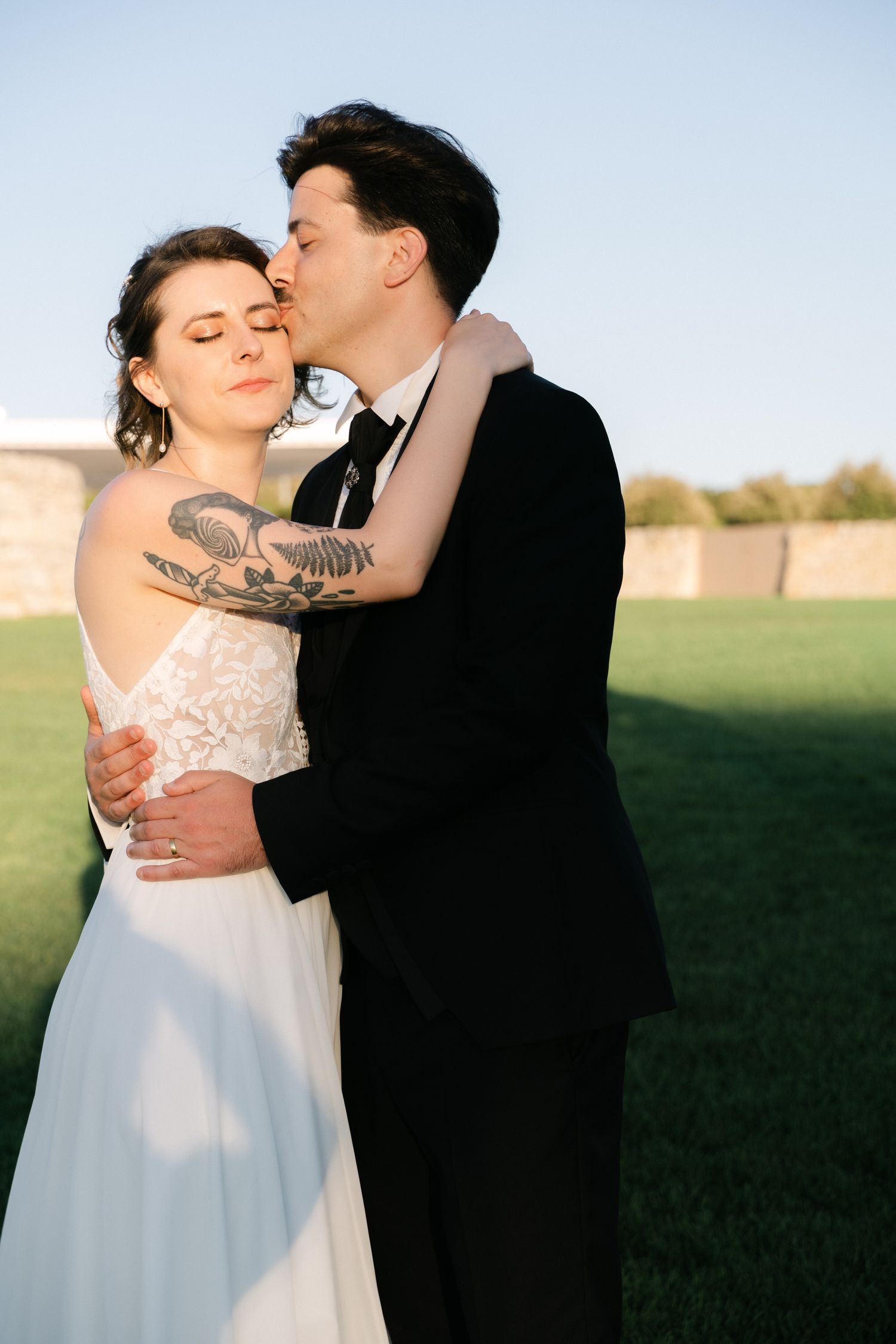Destination wedding photography in Alberobello, Puglia, captured in digital with a clean and elegant visual style.