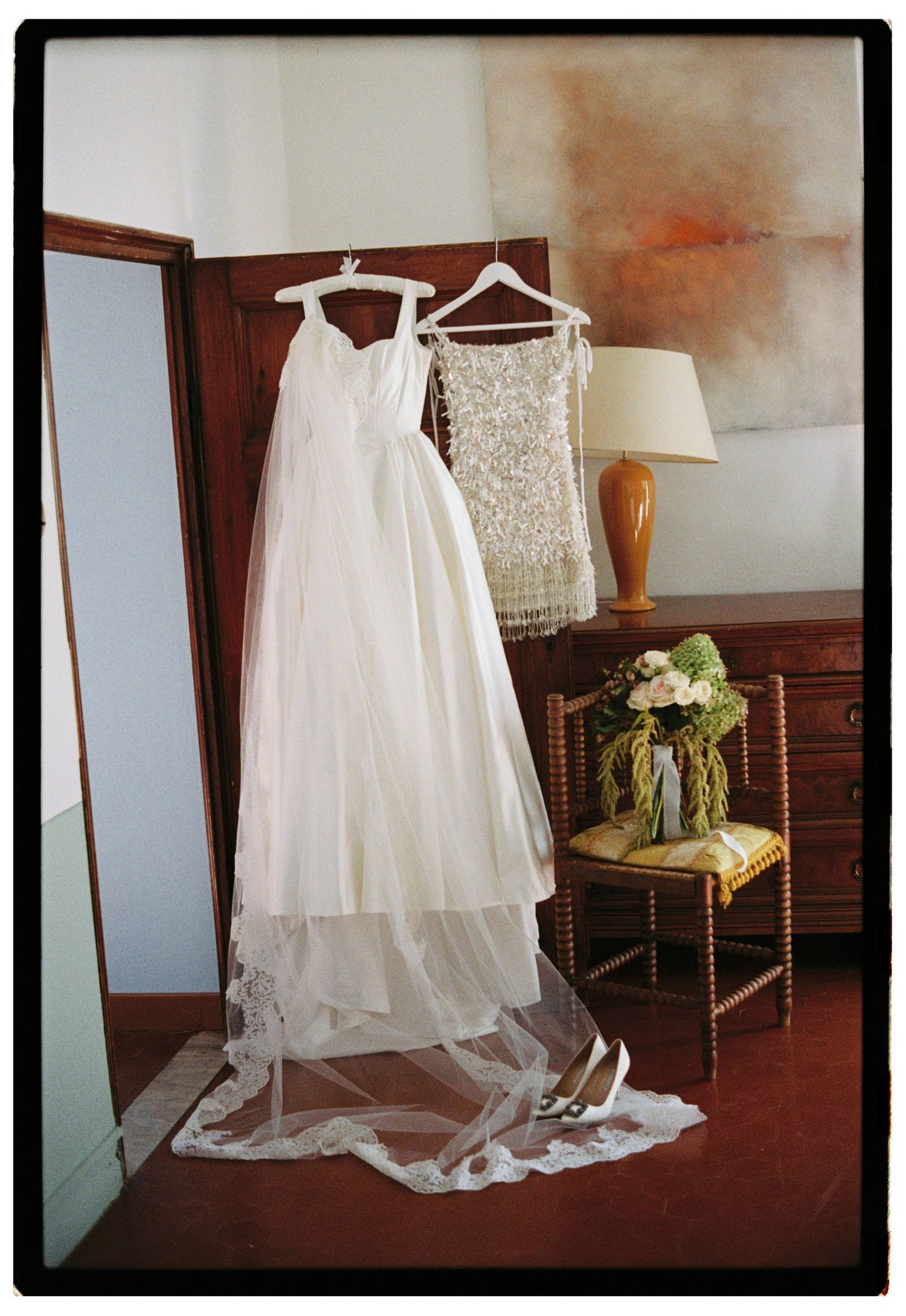 35mm film wedding photography from Lucca, Tuscany, with soft tones, texture, and a timeless wedding atmosphere.