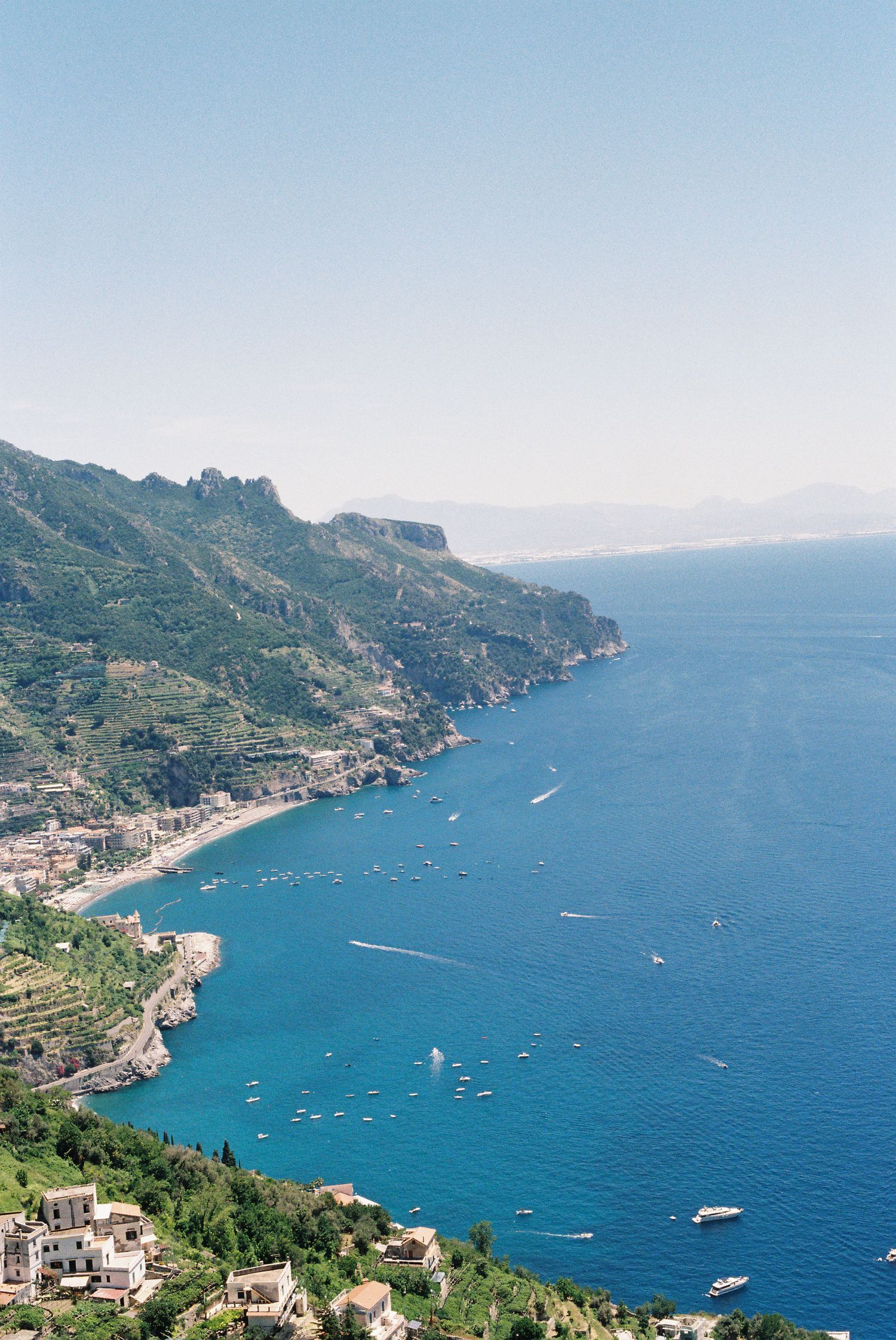 View of the Amalfi Coast from Ravello photographed on 35mm film