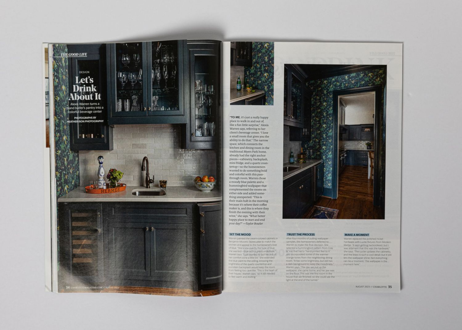 Heather Ison Photography in Charlotte Magazine with Alexis Warren Design