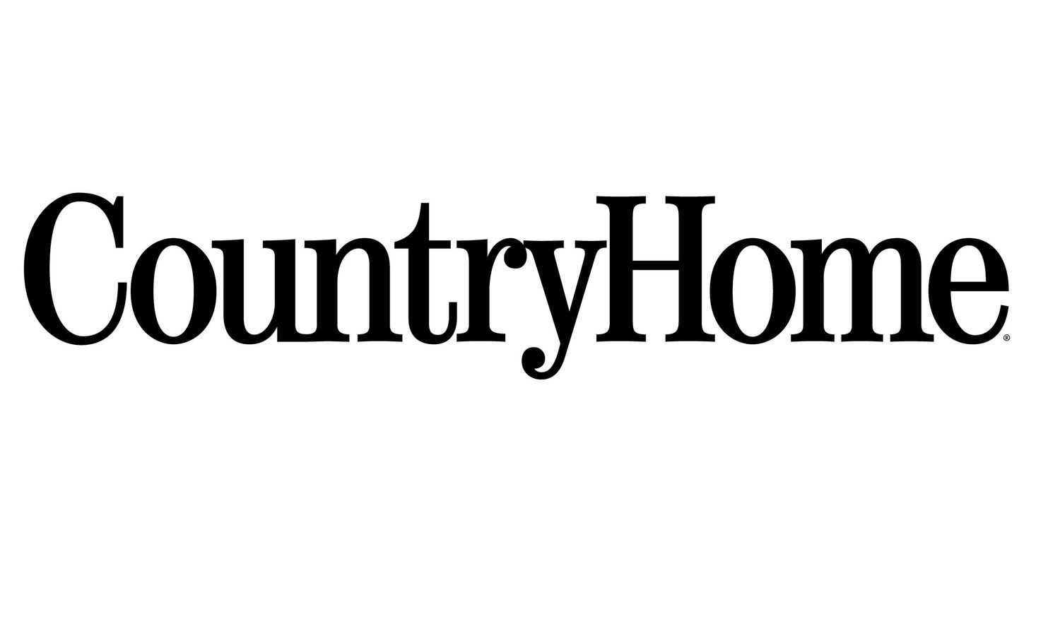 Large text-only logo showing the words 'CountryHome' in a classic serif typeface on white background.