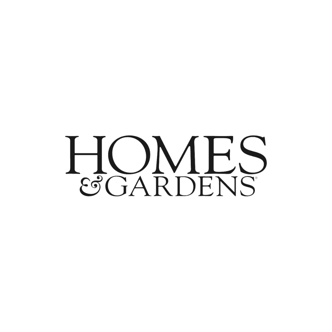 Black Homes & Gardens magazine logo on dark background.