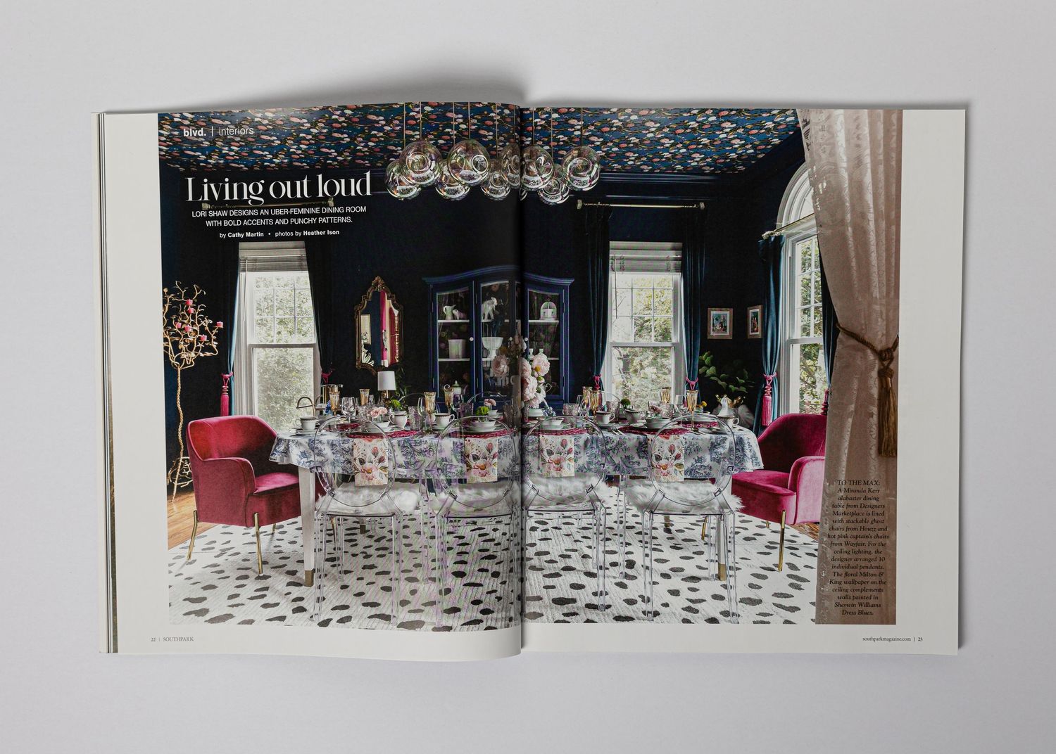 Heather Ison Photography in Southpark Magazine with Lori Shaw Designs