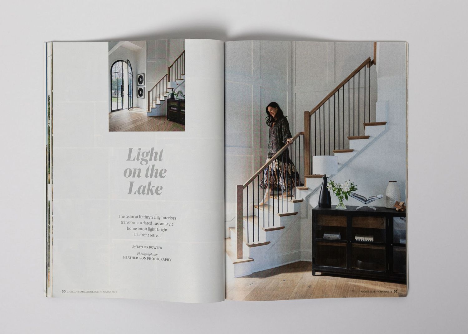 Heather Ison Photography in Charlotte Magazine with Kathryn Lilly Interiors