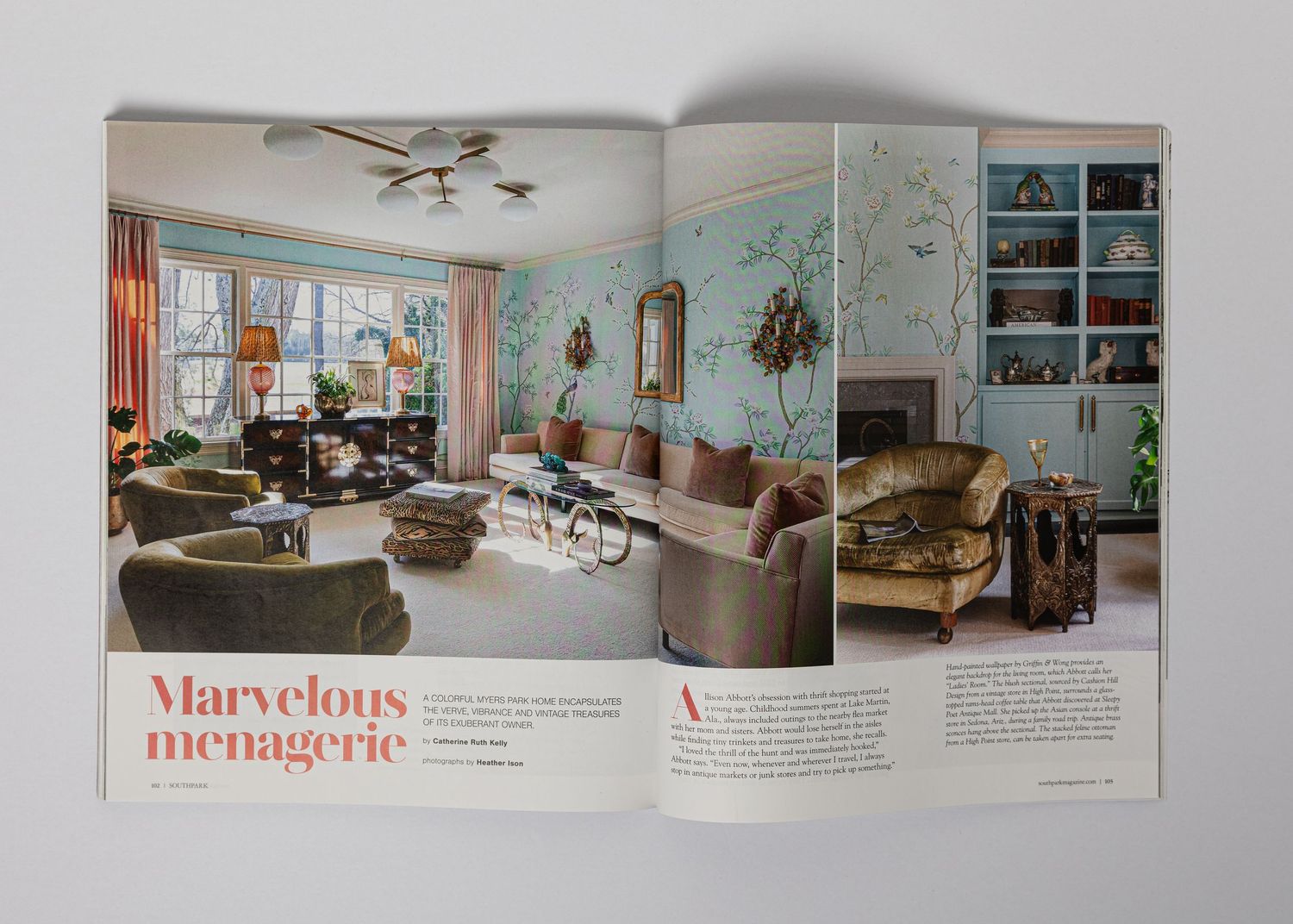 Heather Ison Photography in Southpark Magazine with Cashion Hill Design